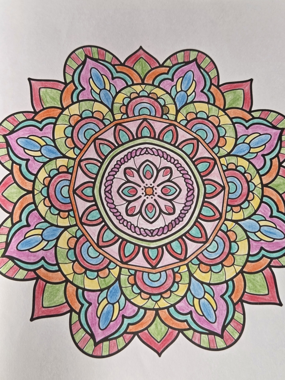 Colorful Mandala Art Print - Multicolor